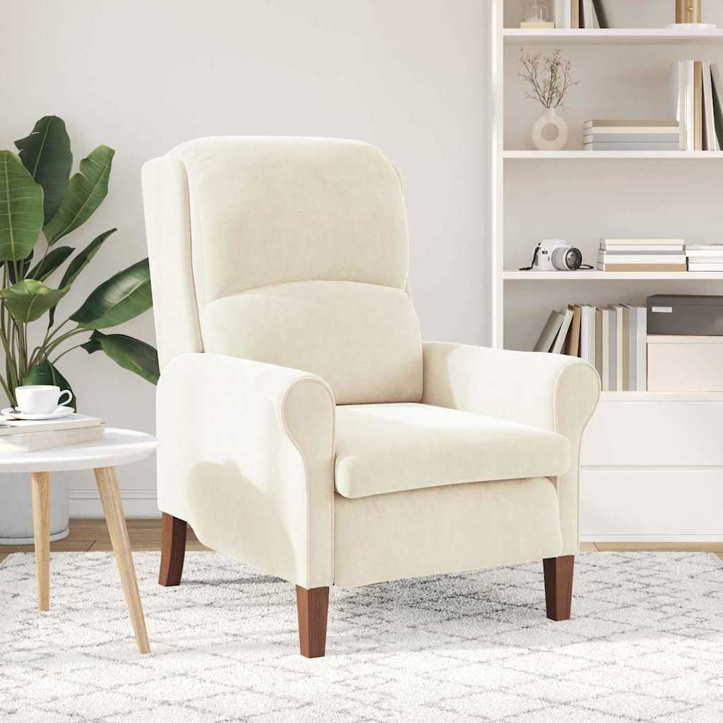 Fauteuil Crème Fluweel is nu te koop bij PeponiXL, paradijselijk wonen!