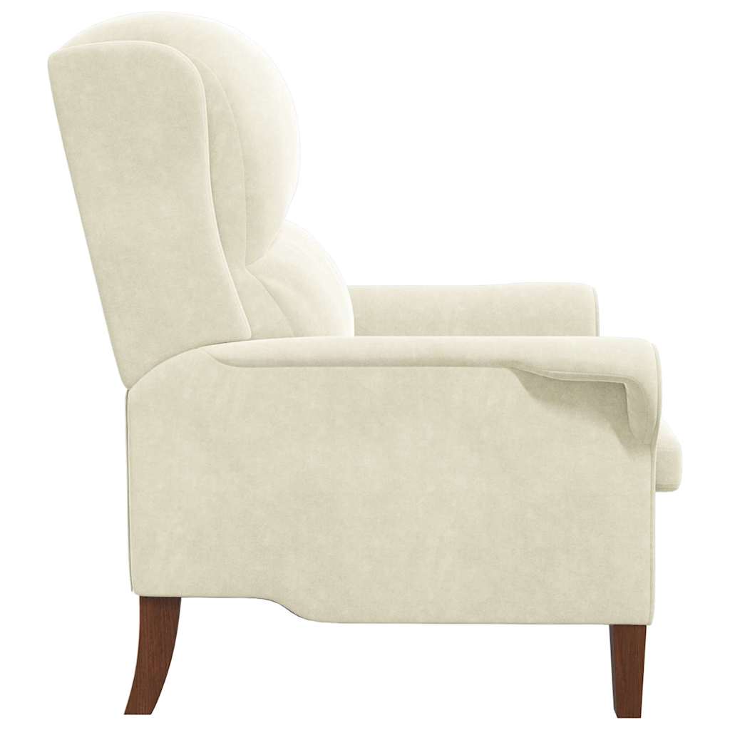 Fauteuil Crème Fluweel is nu te koop bij PeponiXL, paradijselijk wonen!