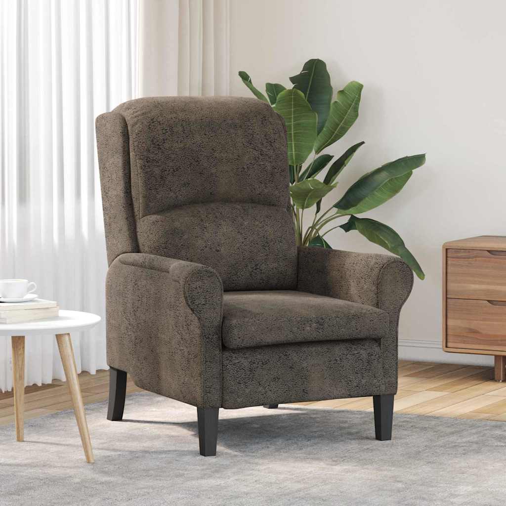 Fauteuil Donkergrijs Nep Leer is nu te koop bij PeponiXL, paradijselijk wonen!