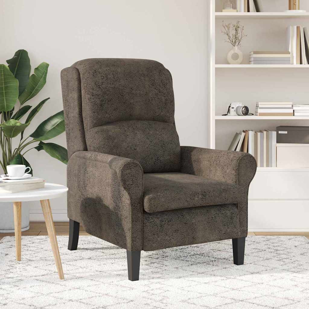 Fauteuil Donkergrijs Nep Leer is nu te koop bij PeponiXL, paradijselijk wonen!