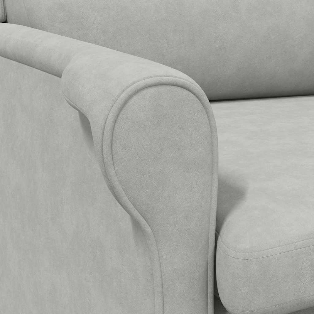 Fauteuil Lichtgrijs 76 x 94 x 102 cm Microvezel is nu te koop bij PeponiXL, paradijselijk wonen!