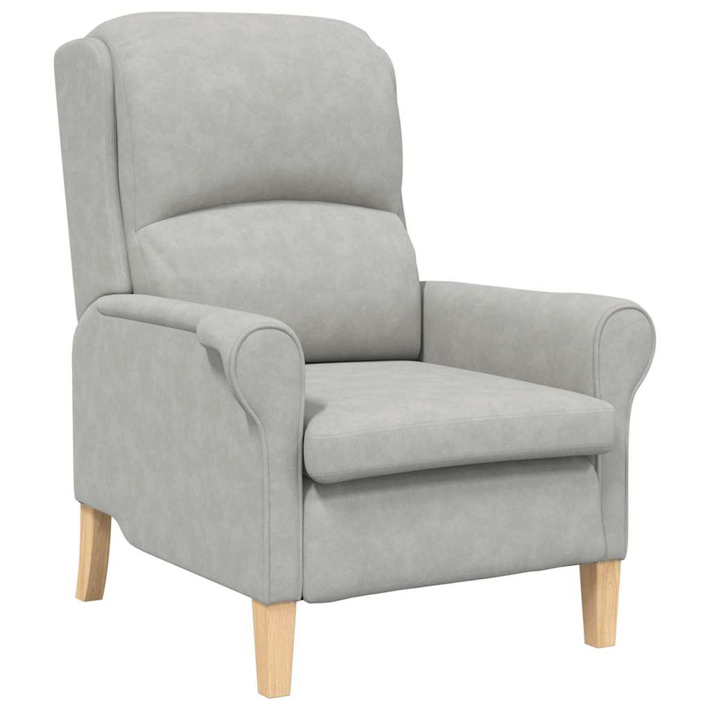 Fauteuil Lichtgrijs 76 x 94 x 102 cm Microvezel is nu te koop bij PeponiXL, paradijselijk wonen!