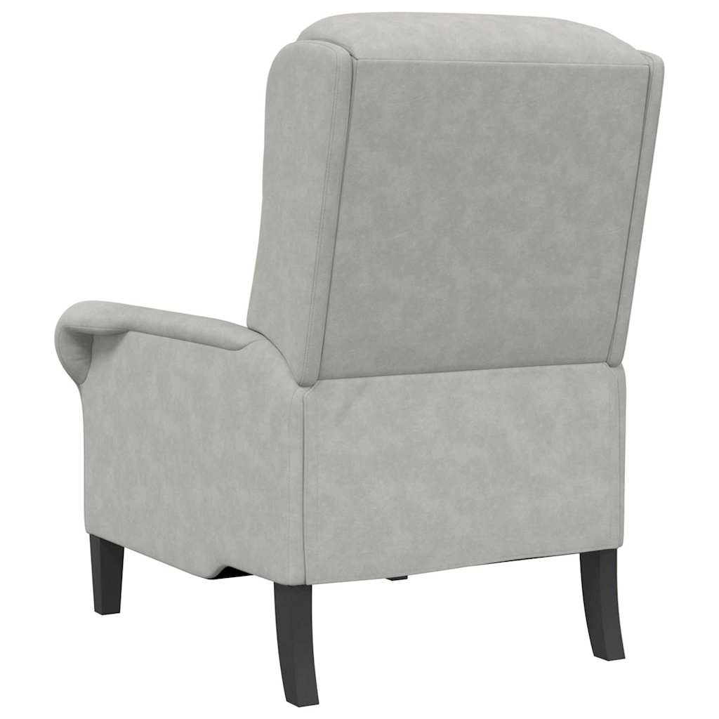 Fauteuil Lichtgrijs 76 x 94 x 102 cm Microvezel is nu te koop bij PeponiXL, paradijselijk wonen!