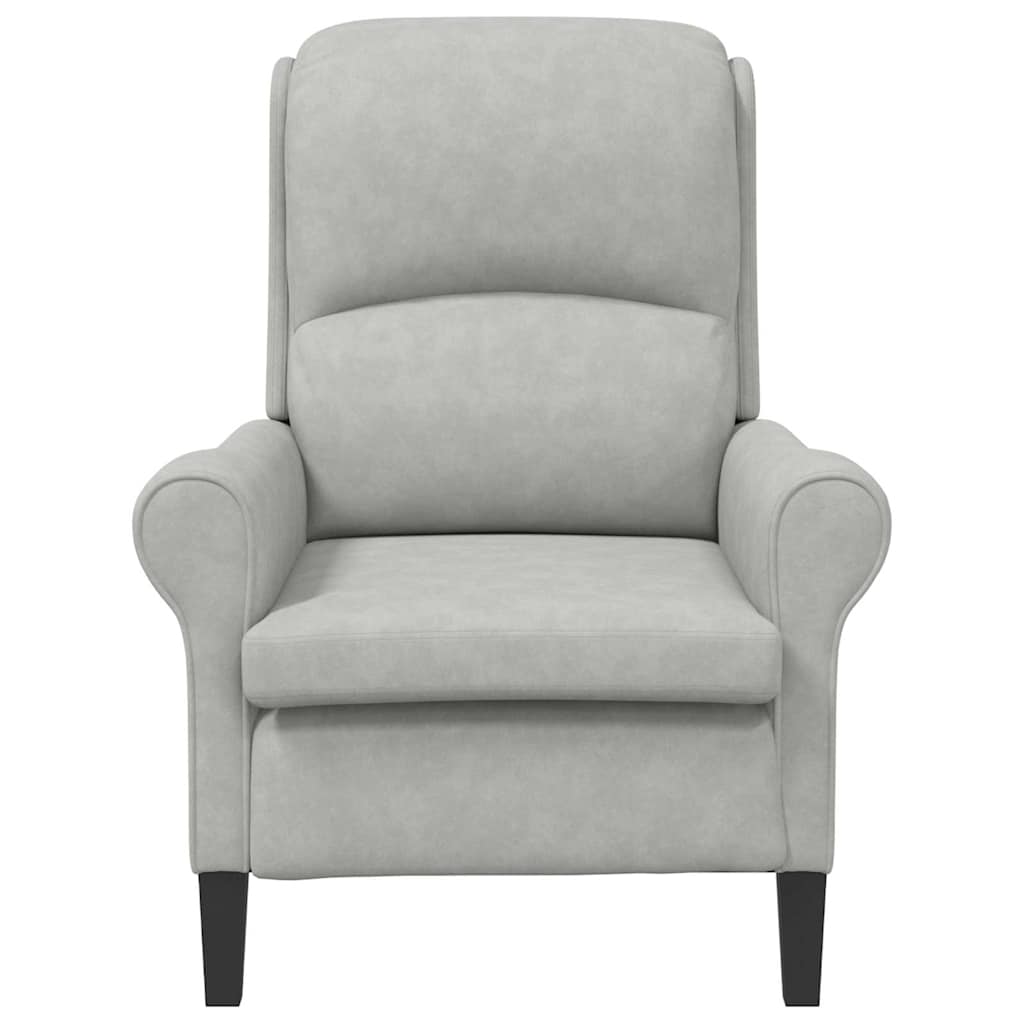 Fauteuil Lichtgrijs 76 x 94 x 102 cm Microvezel is nu te koop bij PeponiXL, paradijselijk wonen!