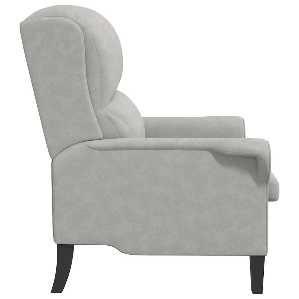 Fauteuil Lichtgrijs 76 x 94 x 102 cm Microvezel is nu te koop bij PeponiXL, paradijselijk wonen!