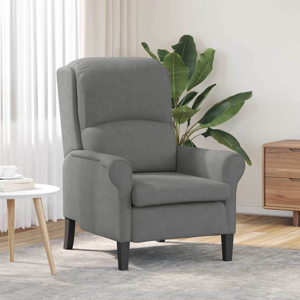 Fauteuil Donkergrijs 76 x 94 x 102 cm Microvezel is nu te koop bij PeponiXL, paradijselijk wonen!