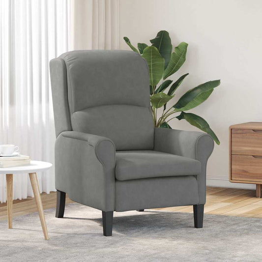 Fauteuil Donkergrijs 76 x 94 x 102 cm Microvezel is nu te koop bij PeponiXL, paradijselijk wonen!