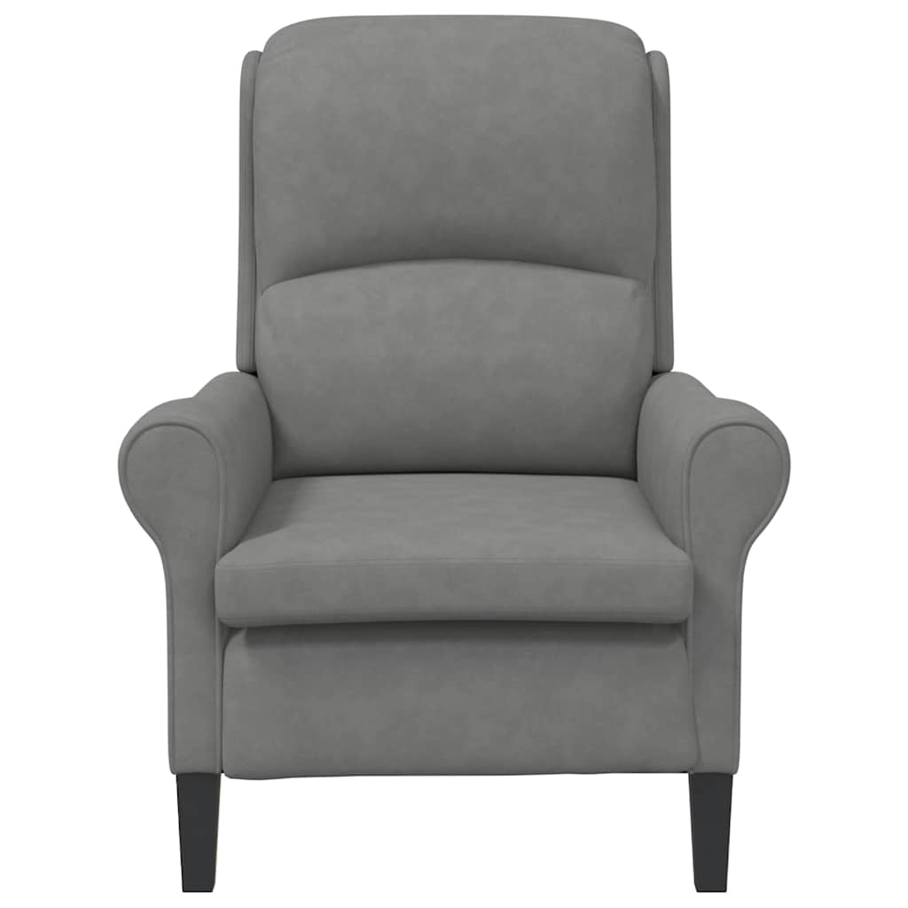 Fauteuil Donkergrijs 76 x 94 x 102 cm Microvezel is nu te koop bij PeponiXL, paradijselijk wonen!
