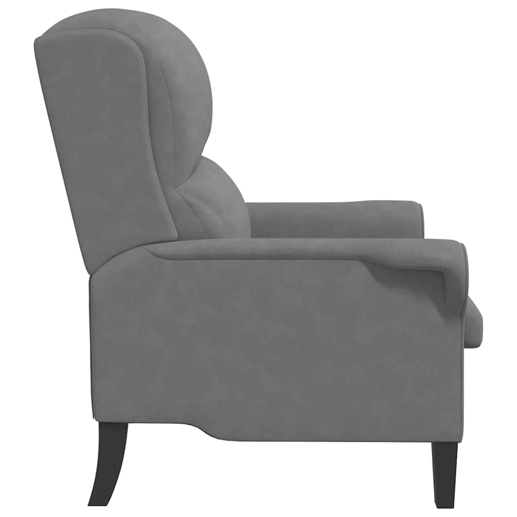Fauteuil Donkergrijs 76 x 94 x 102 cm Microvezel is nu te koop bij PeponiXL, paradijselijk wonen!