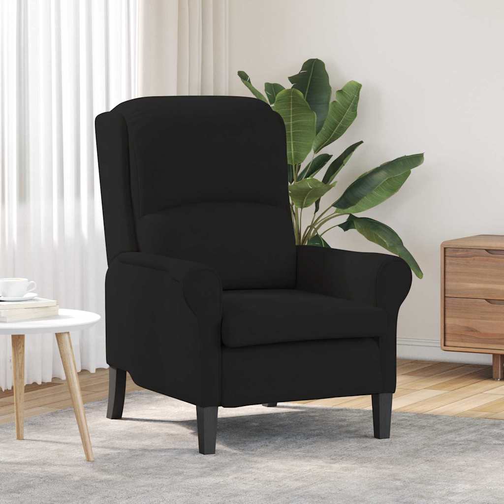 Fauteuil Zwart 76 x 94 x 102 cm Microvezel is nu te koop bij PeponiXL, paradijselijk wonen!