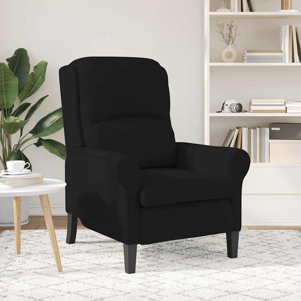 Fauteuil Zwart 76 x 94 x 102 cm Microvezel is nu te koop bij PeponiXL, paradijselijk wonen!