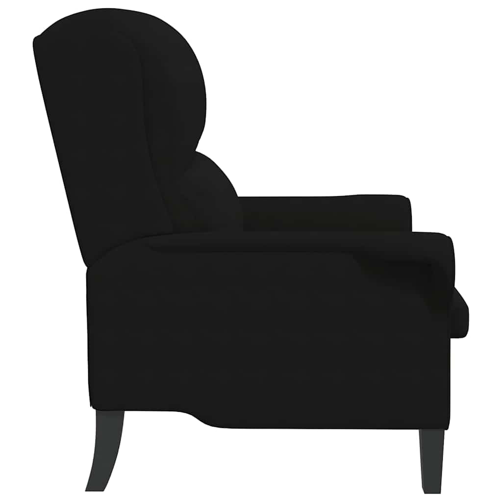 Fauteuil Zwart 76 x 94 x 102 cm Microvezel is nu te koop bij PeponiXL, paradijselijk wonen!