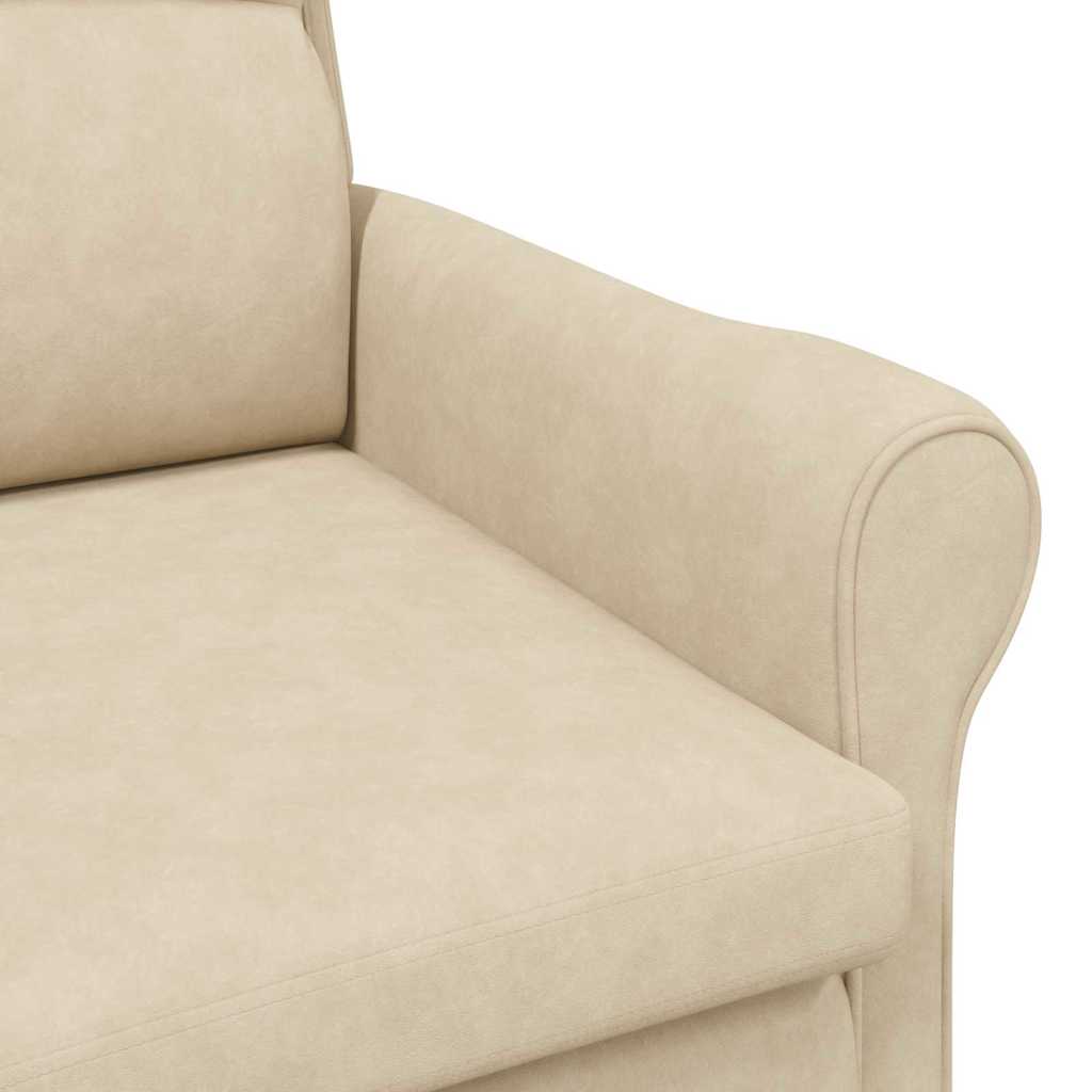 Fauteuil Crème 76 x 94 x 102 cm Microvezel is nu te koop bij PeponiXL, paradijselijk wonen!