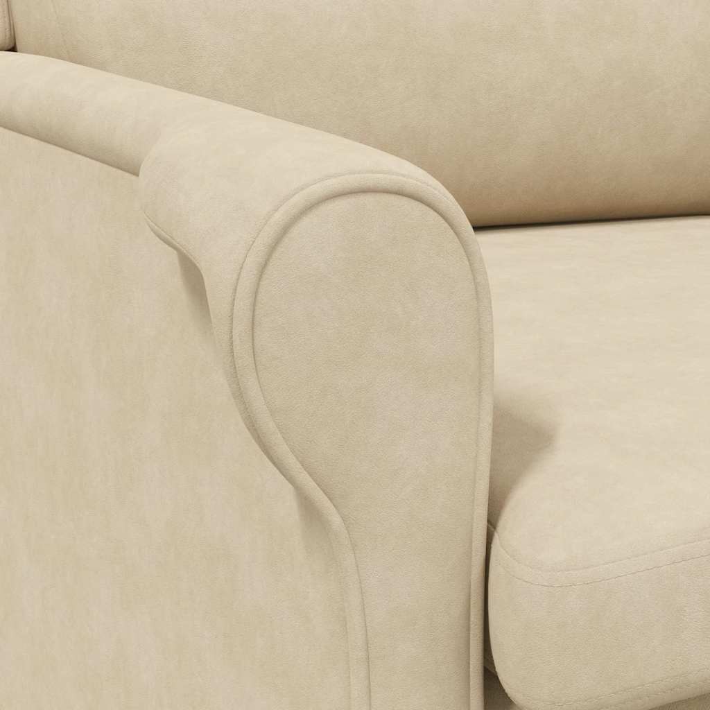 Fauteuil Crème 76 x 94 x 102 cm Microvezel is nu te koop bij PeponiXL, paradijselijk wonen!