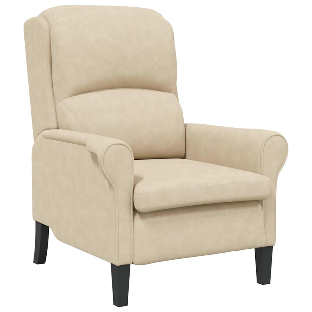 Fauteuil Crème 76 x 94 x 102 cm Microvezel is nu te koop bij PeponiXL, paradijselijk wonen!