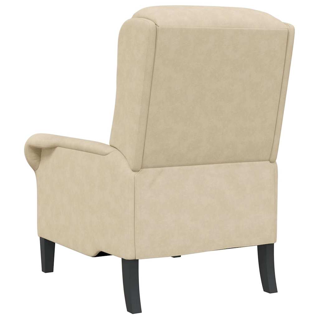 Fauteuil Crème 76 x 94 x 102 cm Microvezel is nu te koop bij PeponiXL, paradijselijk wonen!