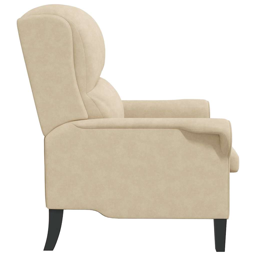 Fauteuil Crème 76 x 94 x 102 cm Microvezel is nu te koop bij PeponiXL, paradijselijk wonen!