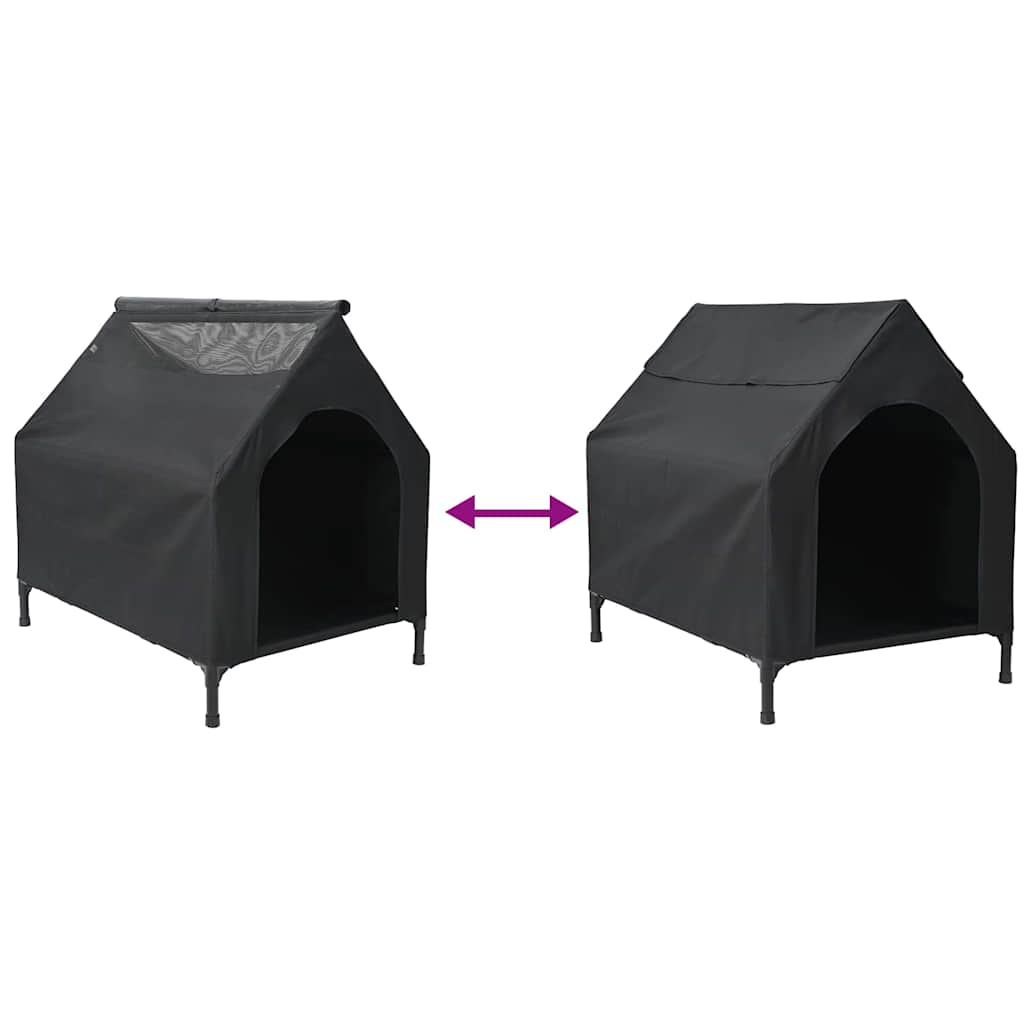 Huis voor Huisdieren Zwart 90 x 65 x 83 cm Staal is nu te koop bij PeponiXL, paradijselijk wonen!