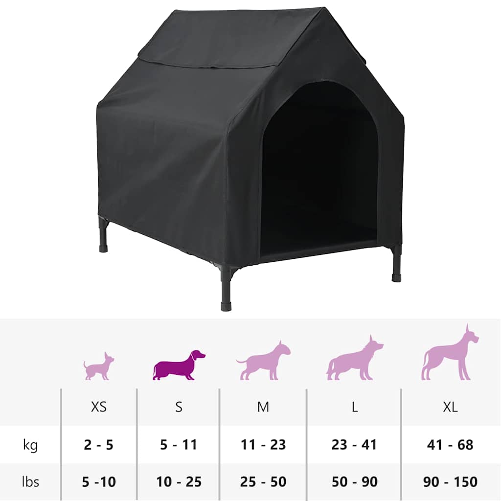 Huis voor Huisdieren Zwart 90 x 65 x 83 cm Staal is nu te koop bij PeponiXL, paradijselijk wonen!