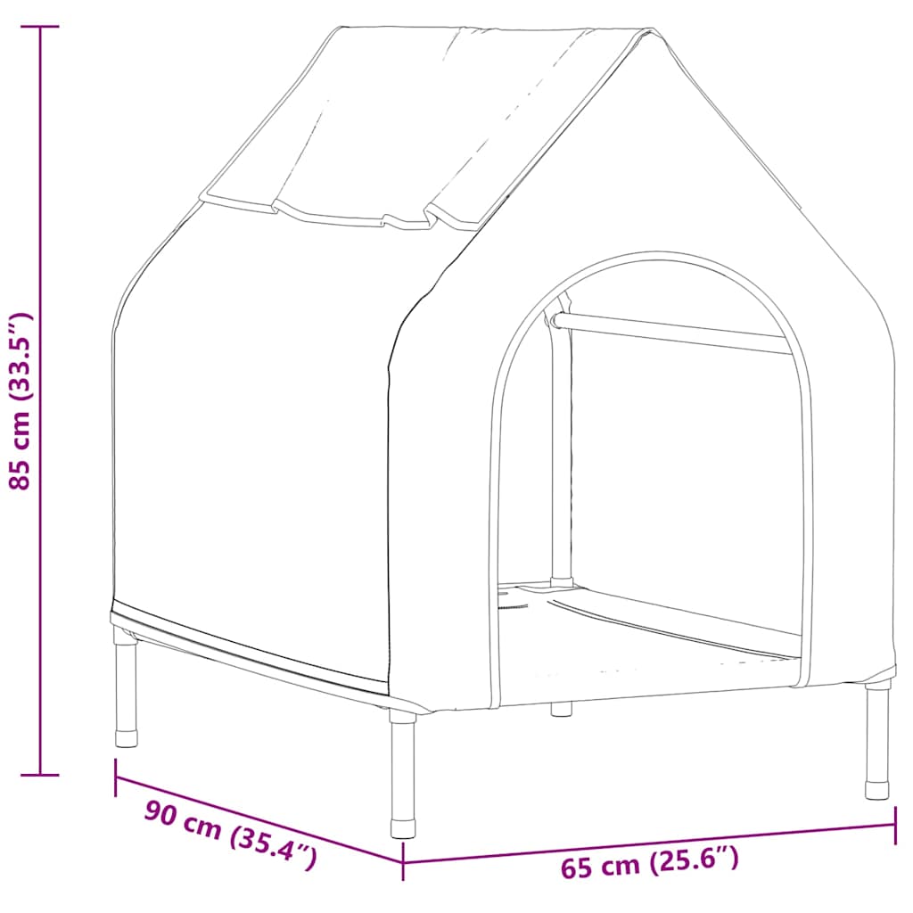 Huis voor Huisdieren Zwart 90 x 65 x 83 cm Staal is nu te koop bij PeponiXL, paradijselijk wonen!