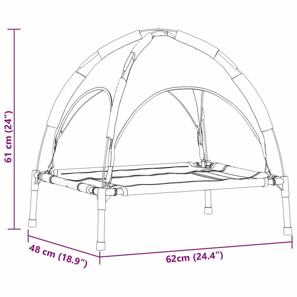 Hondenbed Bruin 62 x 48 x 61 cm Staal is nu te koop bij PeponiXL, paradijselijk wonen!