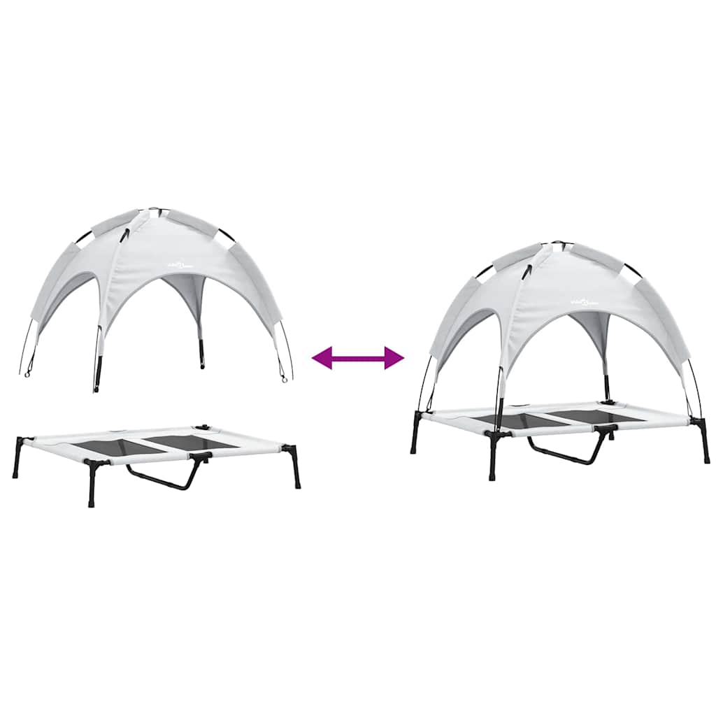 Hondenbed Zilvergrijs 92 x 77 x 82,5 cm Staal is nu te koop bij PeponiXL, paradijselijk wonen!