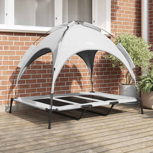 Hondenbed Zilvergrijs 122 x 93 x 106,5 cm Staal is nu te koop bij PeponiXL, paradijselijk wonen!