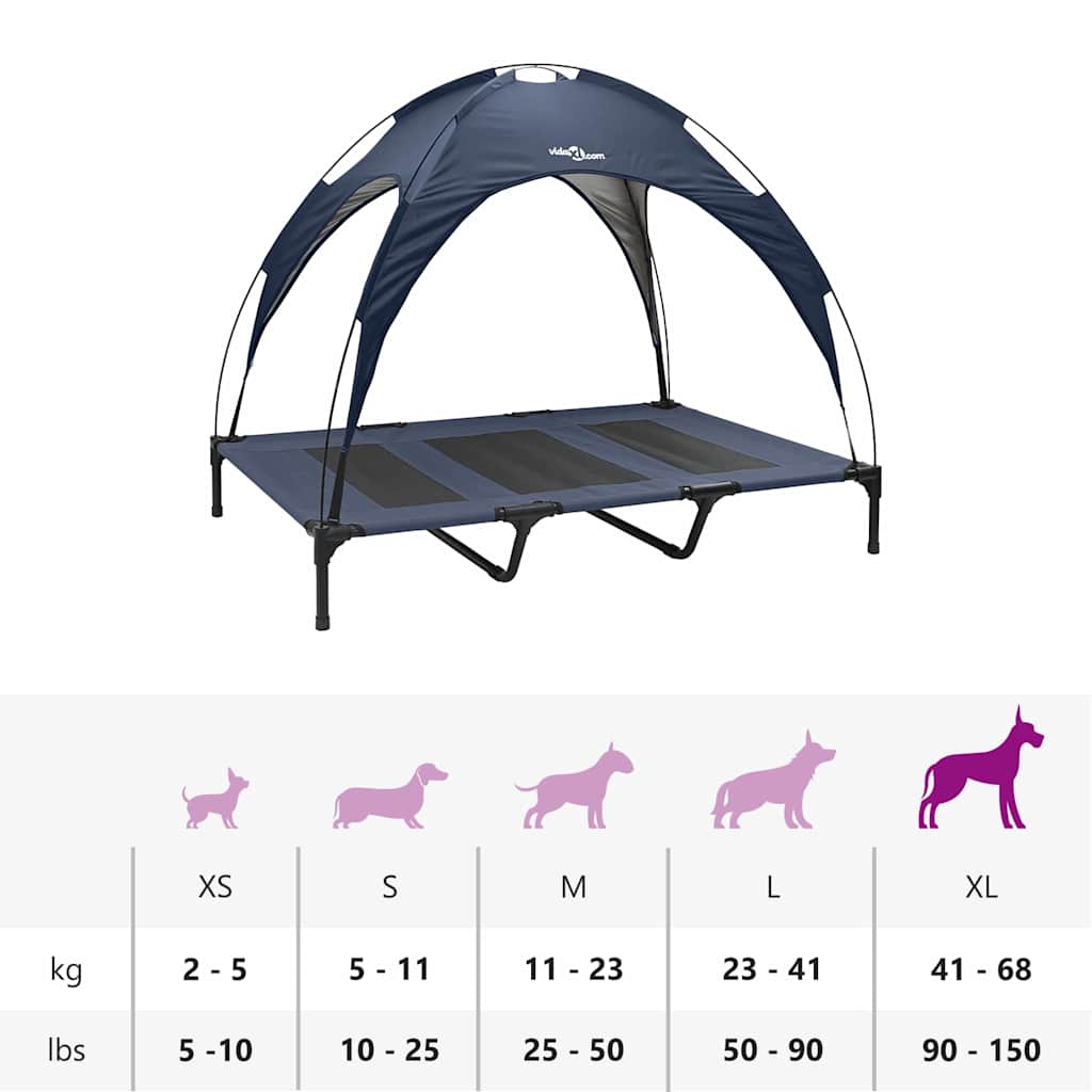 Hondenbed Marineblauw 122 x 93 x 106,5 cm Staal is nu te koop bij PeponiXL, paradijselijk wonen!