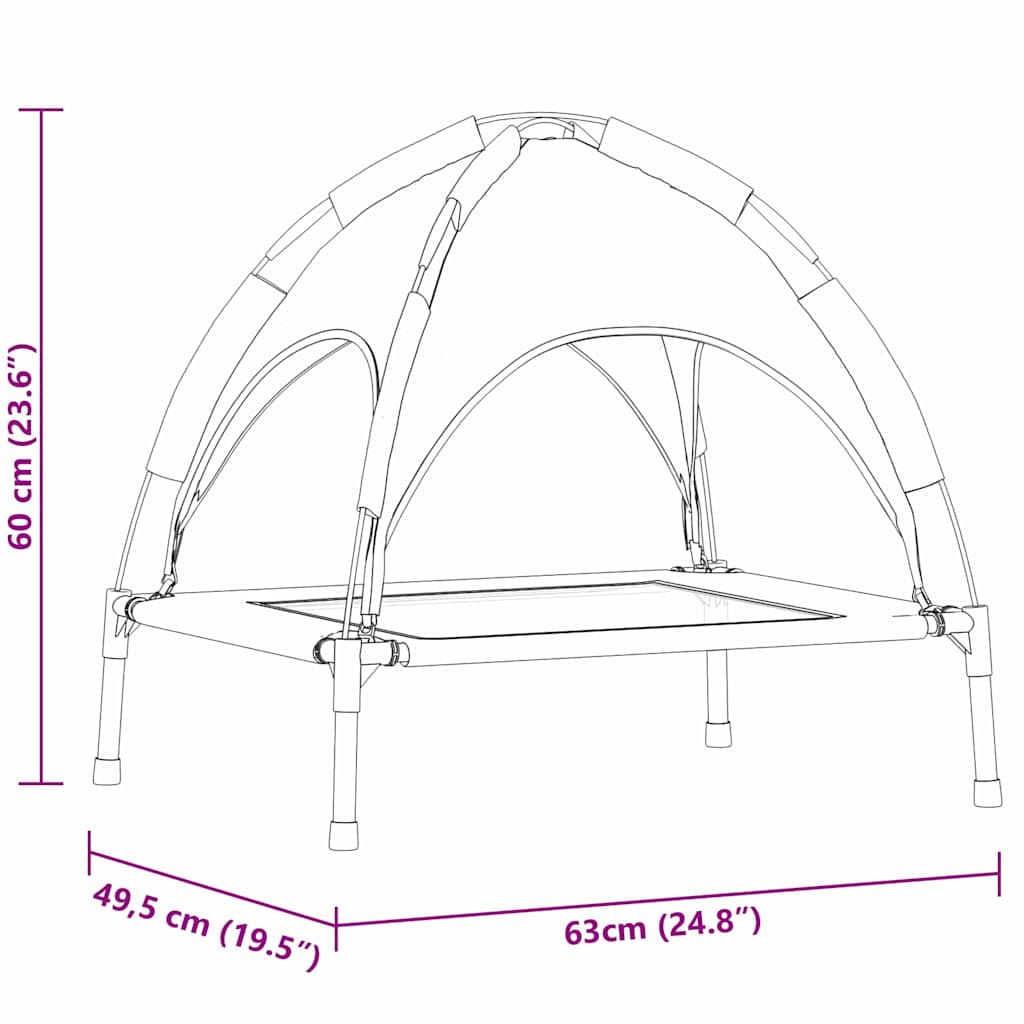 Hondenbed Bruin 63 x 49,5 x 60 cm Staal is nu te koop bij PeponiXL, paradijselijk wonen!