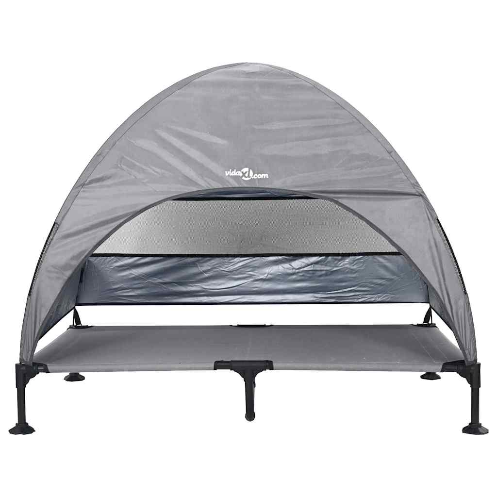 Verhoogd Hondenbed Lichtgrijs 127 x 81 x 108 cm Stof en Staal is nu te koop bij PeponiXL, paradijselijk wonen!