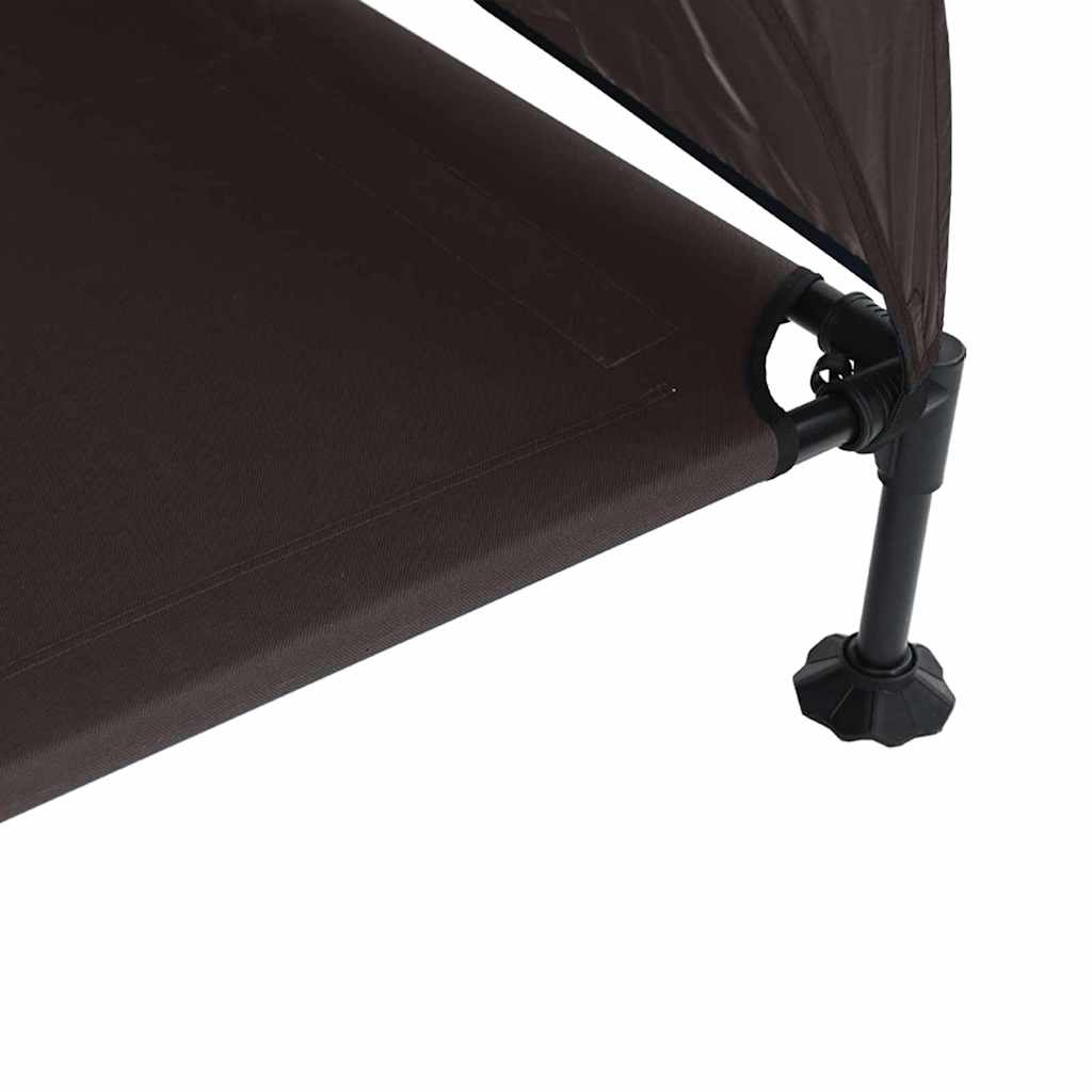 Verhoogd Hondenbed Bruin 127 x 81 x 108 cm Stof en Staal is nu te koop bij PeponiXL, paradijselijk wonen!