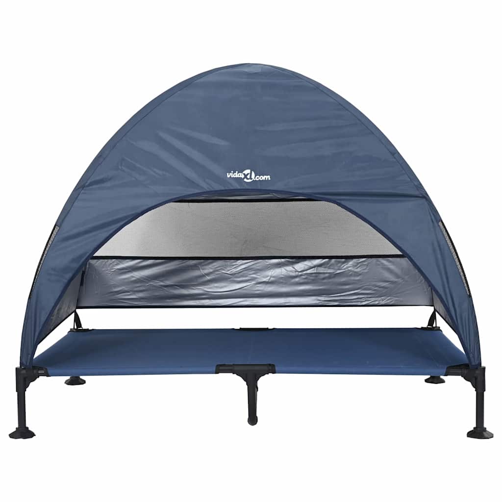 Verhoogd Hondenbed Marineblauw 127 x 81 x 108 cm Stof en Staal is nu te koop bij PeponiXL, paradijselijk wonen!