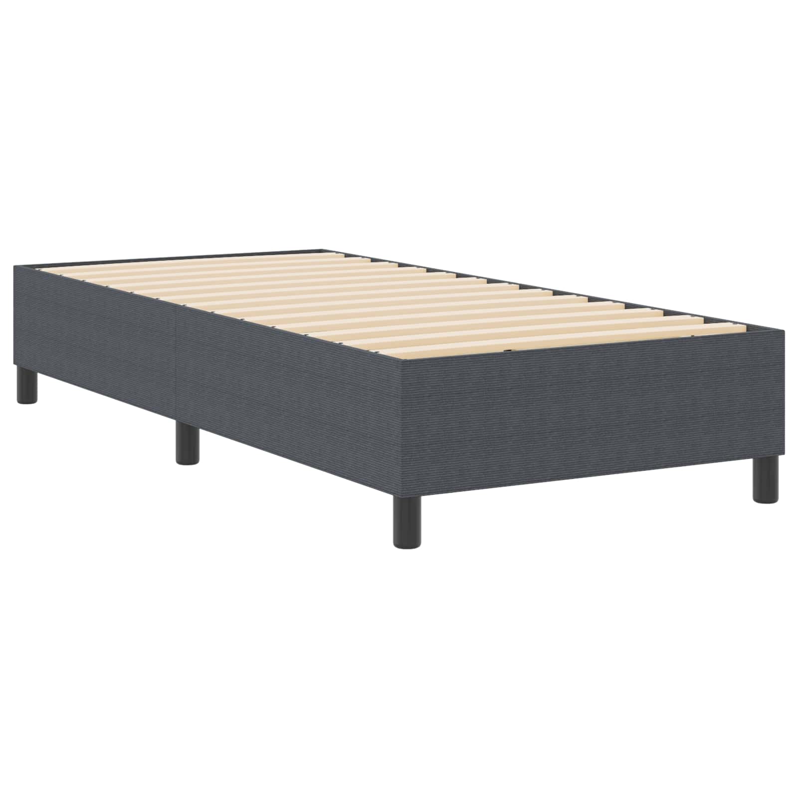 Platform bedframe Donkergrijs 80 x 200 cm Katoen Stof is nu te koop bij PeponiXL, paradijselijk wonen!