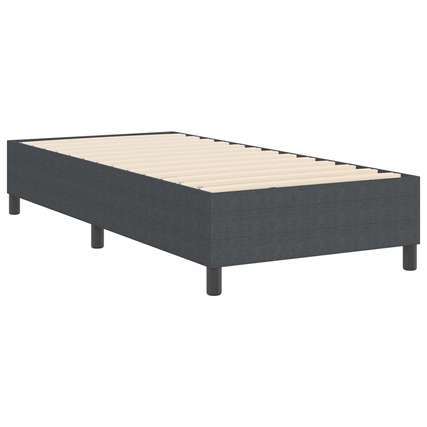 Platform bedframe Donkergrijs 80 x 200 cm Katoen Stof is nu te koop bij PeponiXL, paradijselijk wonen!
