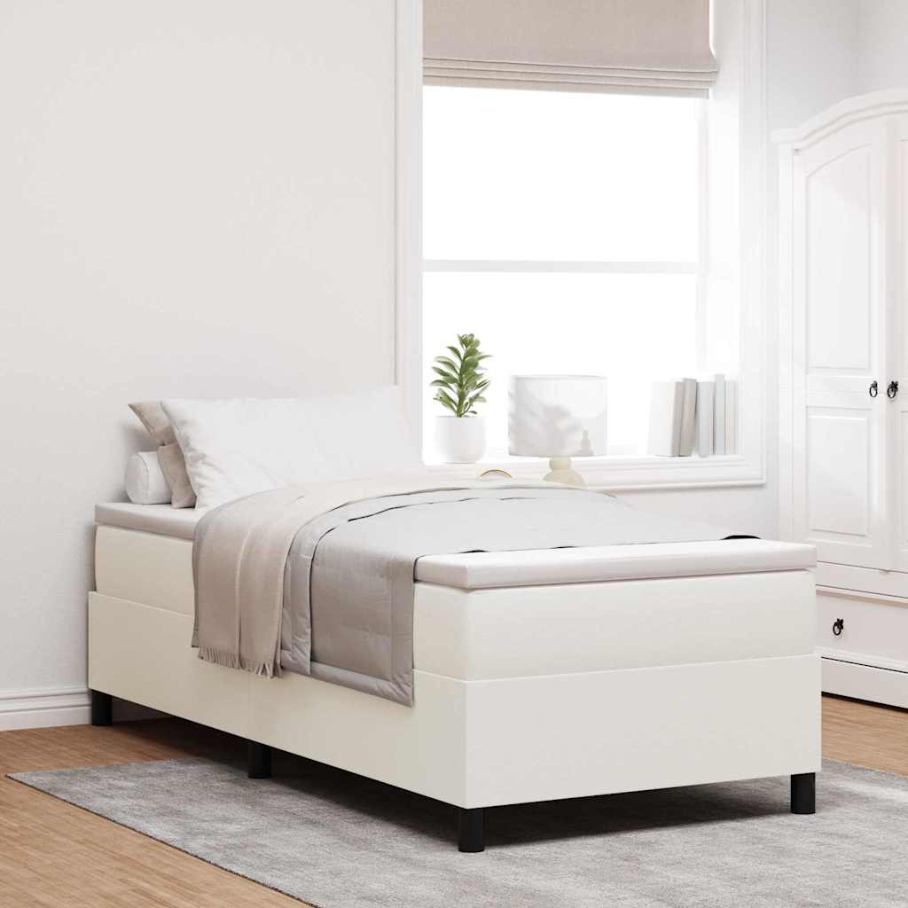 Platform bedframe Crème 80 x 200 cm Katoen Stof is nu te koop bij PeponiXL, paradijselijk wonen!