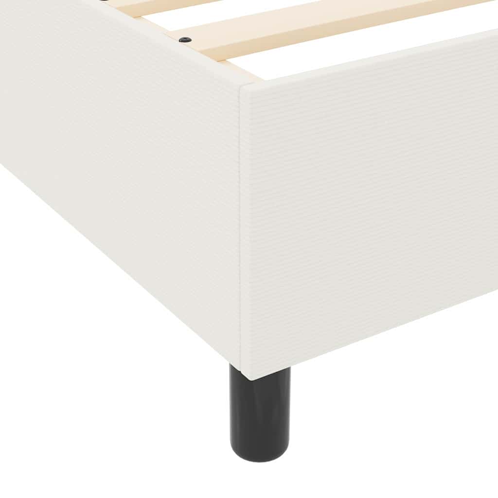 Platform bedframe Crème 90 x 190 cm Katoen Stof is nu te koop bij PeponiXL, paradijselijk wonen!