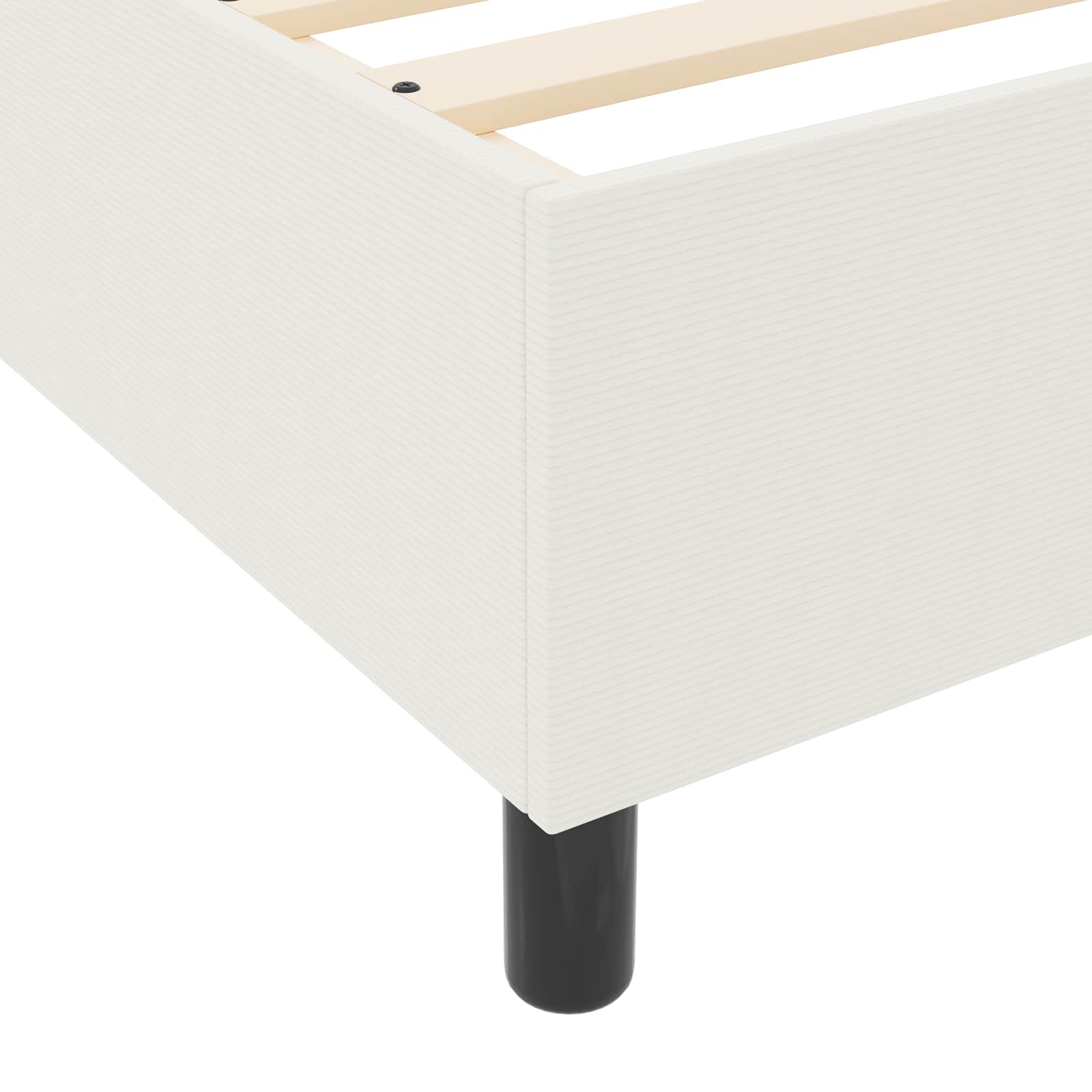 Platform bedframe Crème 100 x 200 cm Katoen Stof is nu te koop bij PeponiXL, paradijselijk wonen!