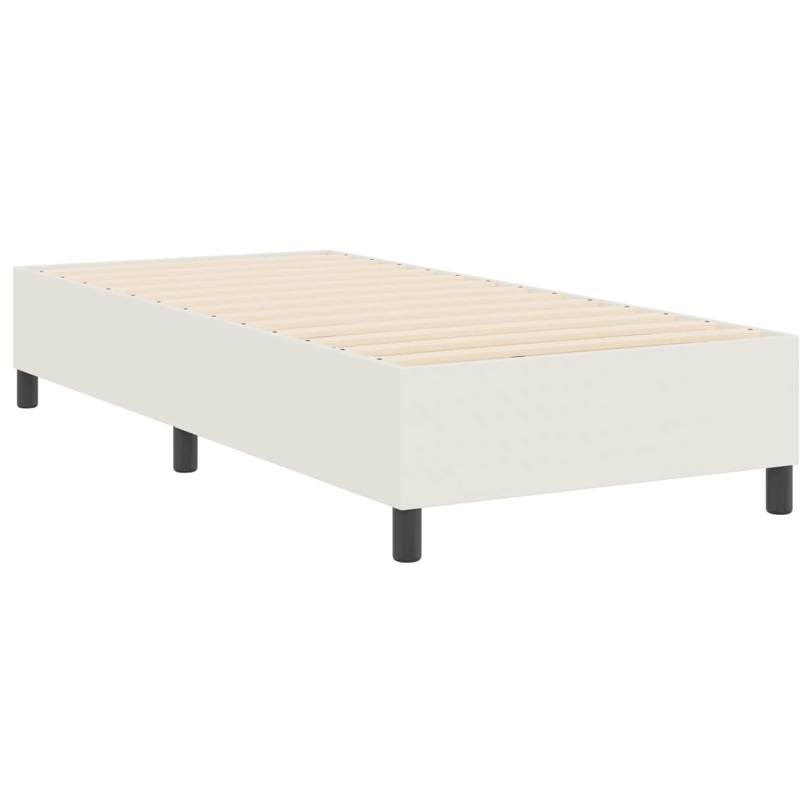Platform bedframe Crème 100 x 200 cm Katoen Stof is nu te koop bij PeponiXL, paradijselijk wonen!