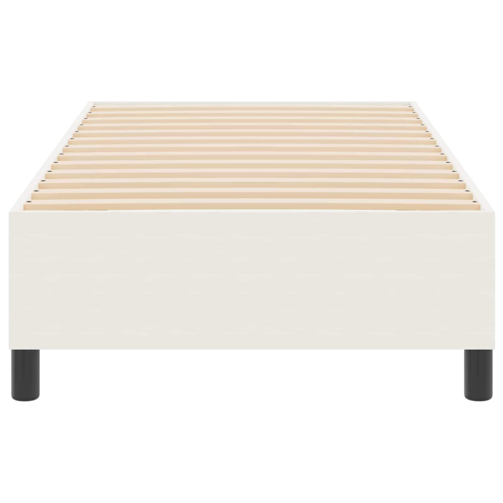 Platform bedframe Crème 100 x 200 cm Katoen Stof is nu te koop bij PeponiXL, paradijselijk wonen!