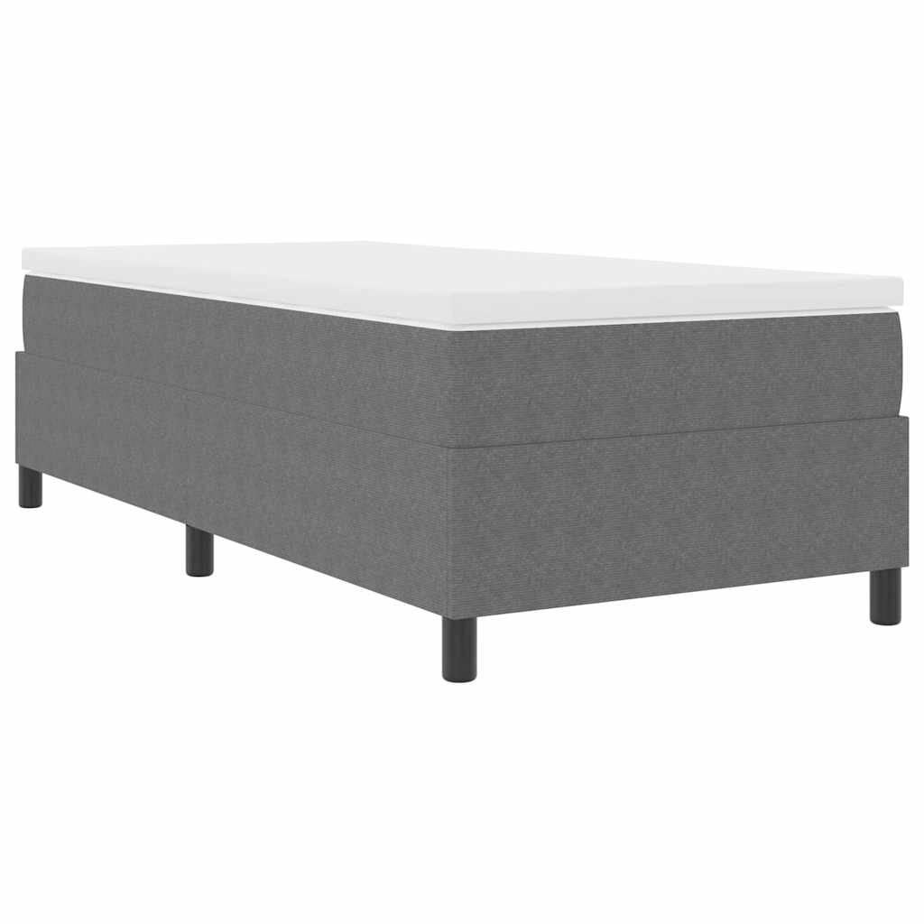 Boxspringbed Lichtgrijs en wit. 80 x 200 cm Katoen Stof is nu te koop bij PeponiXL, paradijselijk wonen!