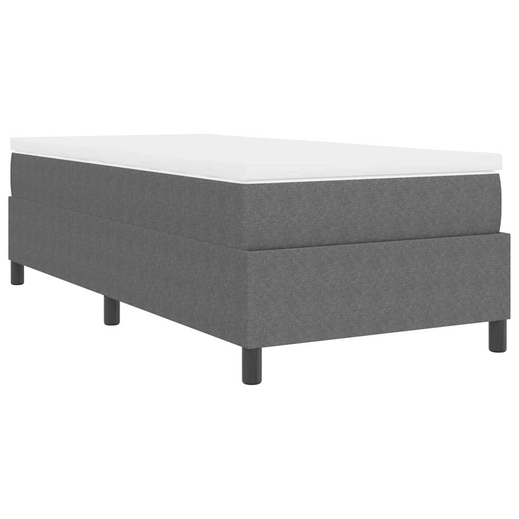 Boxspringbed Lichtgrijs en wit. 80 x 200 cm Katoen Stof is nu te koop bij PeponiXL, paradijselijk wonen!