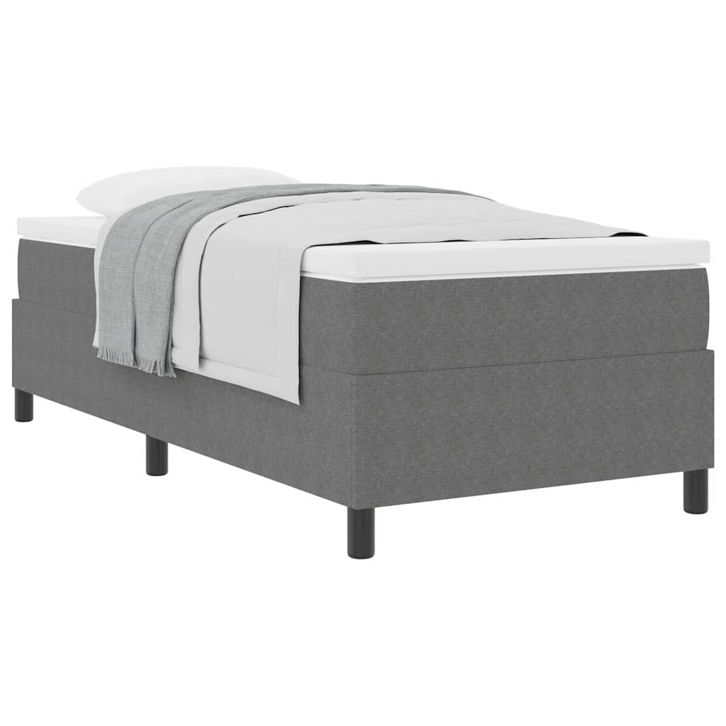 Boxspringbed Lichtgrijs en wit. 80 x 200 cm Katoen Stof is nu te koop bij PeponiXL, paradijselijk wonen!