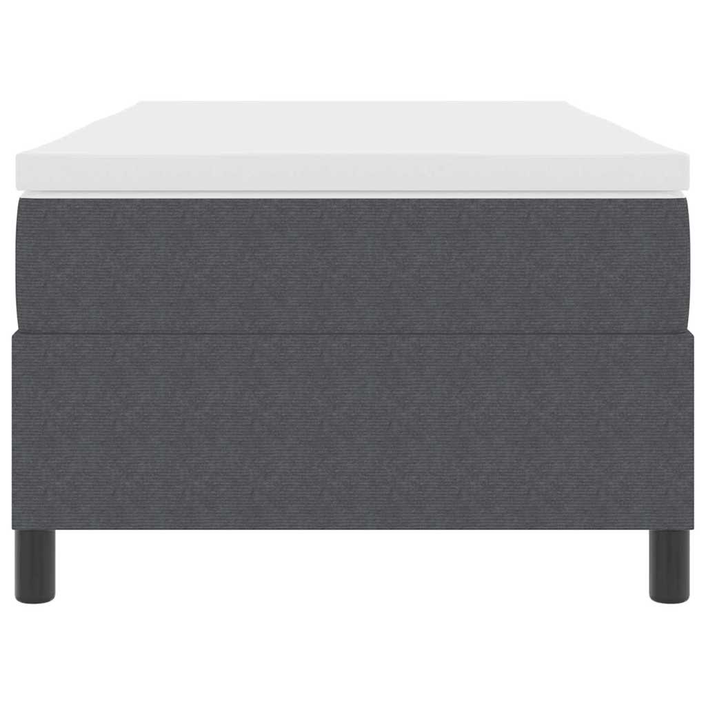 Boxspringbed Donkergrijs en Wit 80 x 200 cm Katoen Stof is nu te koop bij PeponiXL, paradijselijk wonen!