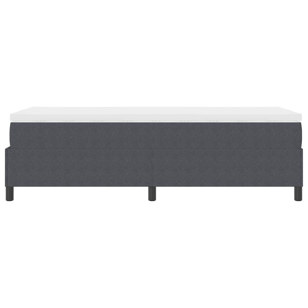 Boxspringbed Donkergrijs en Wit 80 x 200 cm Katoen Stof is nu te koop bij PeponiXL, paradijselijk wonen!