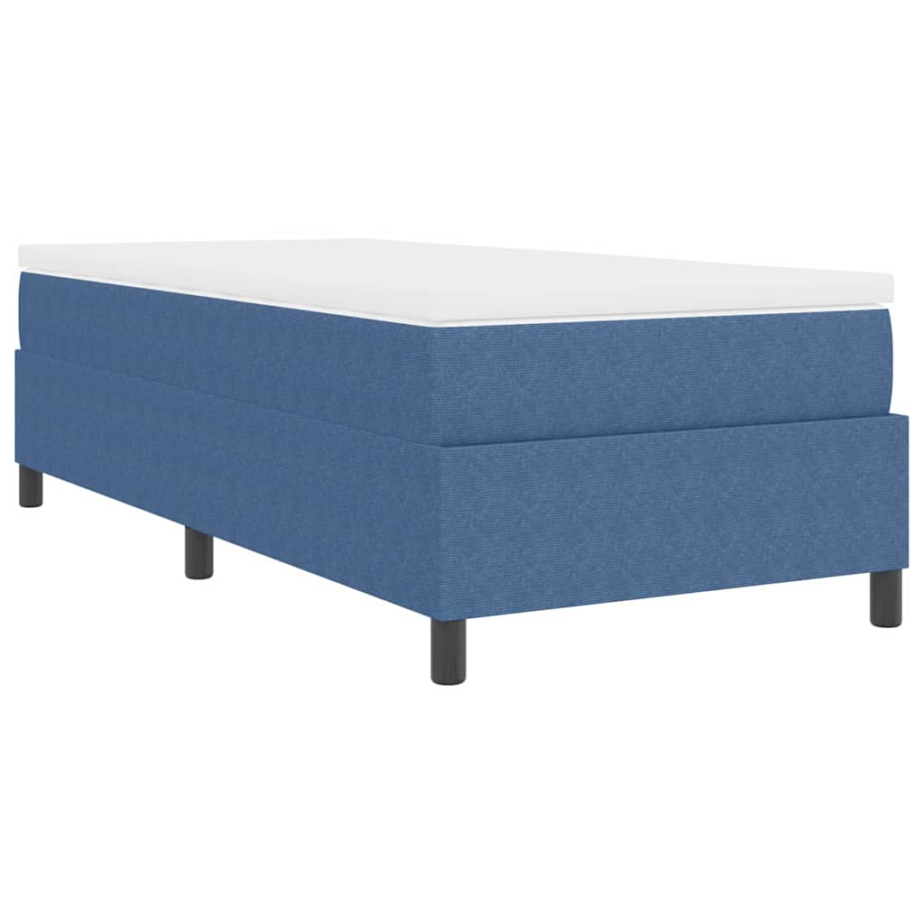 Boxspringbed Blauw en Wit 90 x 190 cm Katoen Stof