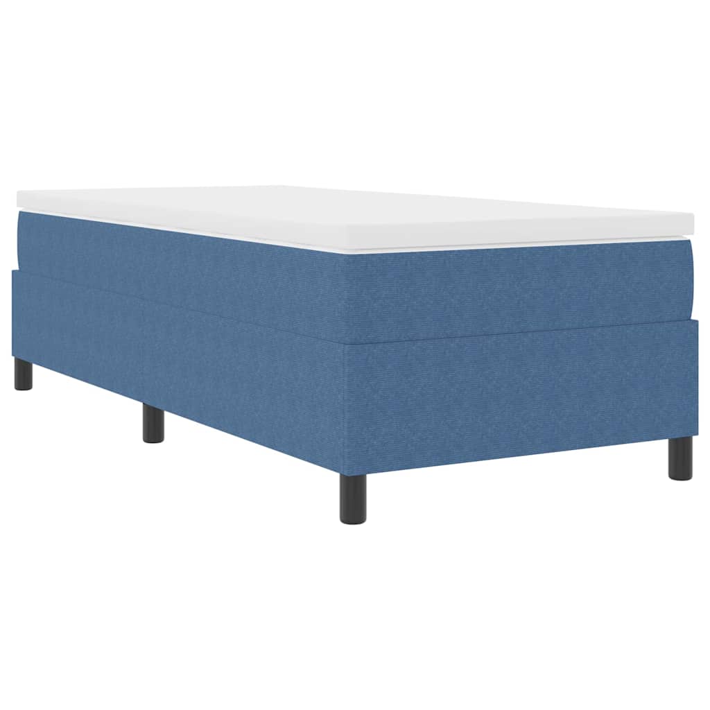 Boxspringbed Blauw en Wit 90 x 200 cm Katoen Stof is nu te koop bij PeponiXL, paradijselijk wonen!