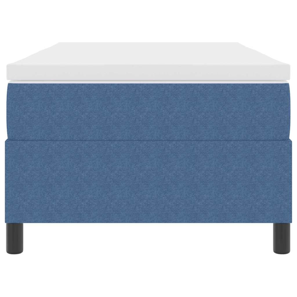 Boxspringbed Blauw en Wit 90 x 200 cm Katoen Stof is nu te koop bij PeponiXL, paradijselijk wonen!