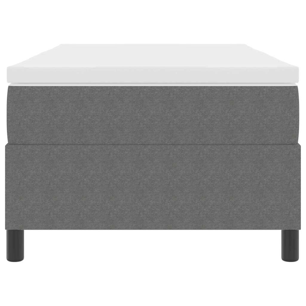 Boxspringbed Lichtgrijs en wit. 100 x 200 cm Katoen Stof is nu te koop bij PeponiXL, paradijselijk wonen!