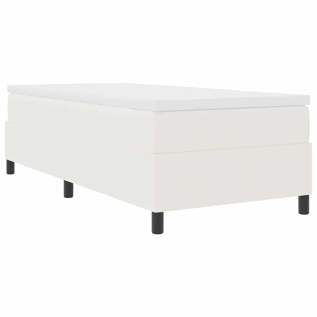 Boxspringbed Crème en Wit 100 x 200 cm Katoen Stof is nu te koop bij PeponiXL, paradijselijk wonen!