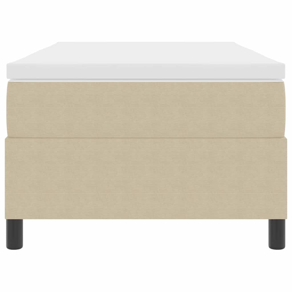 Boxspringbed Lichtgrijs en wit. 100 x 200 cm Katoen Stof is nu te koop bij PeponiXL, paradijselijk wonen!